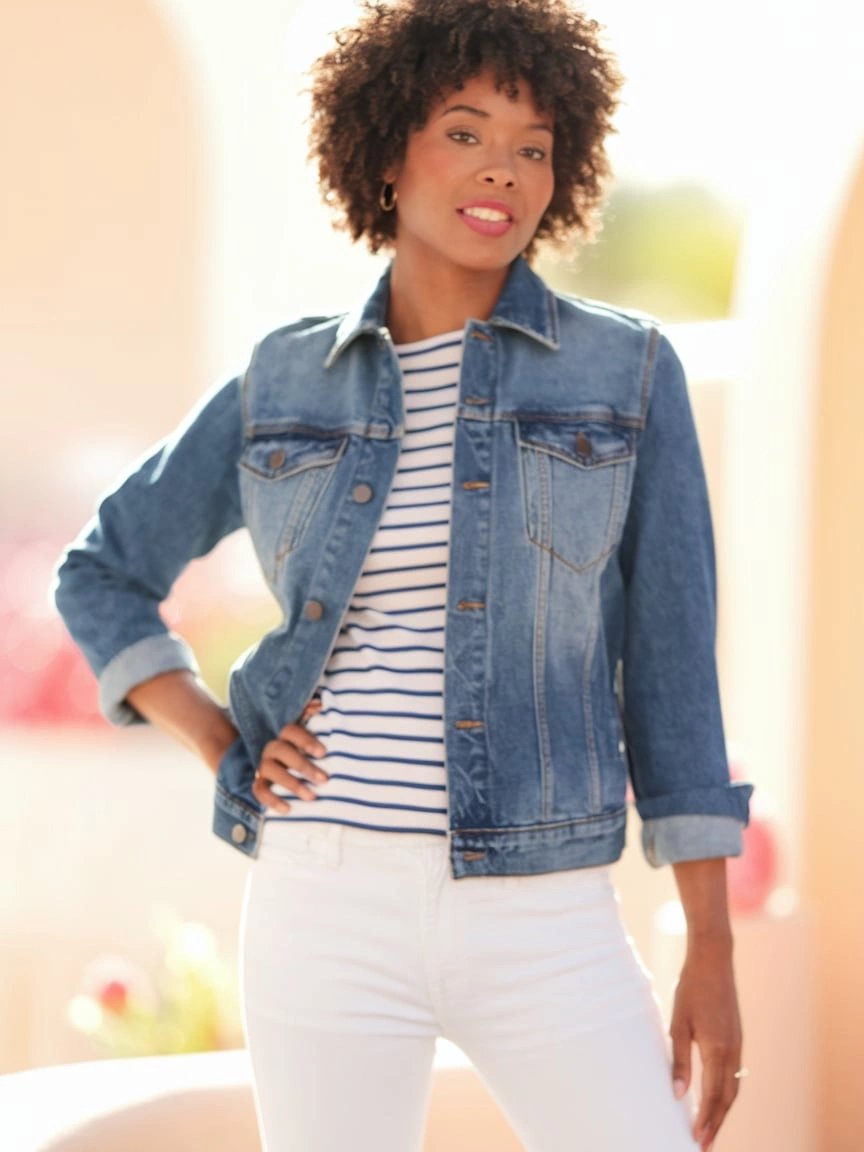 Nautical-Inspired Freshness Transitional Weather Wardrobe Essential