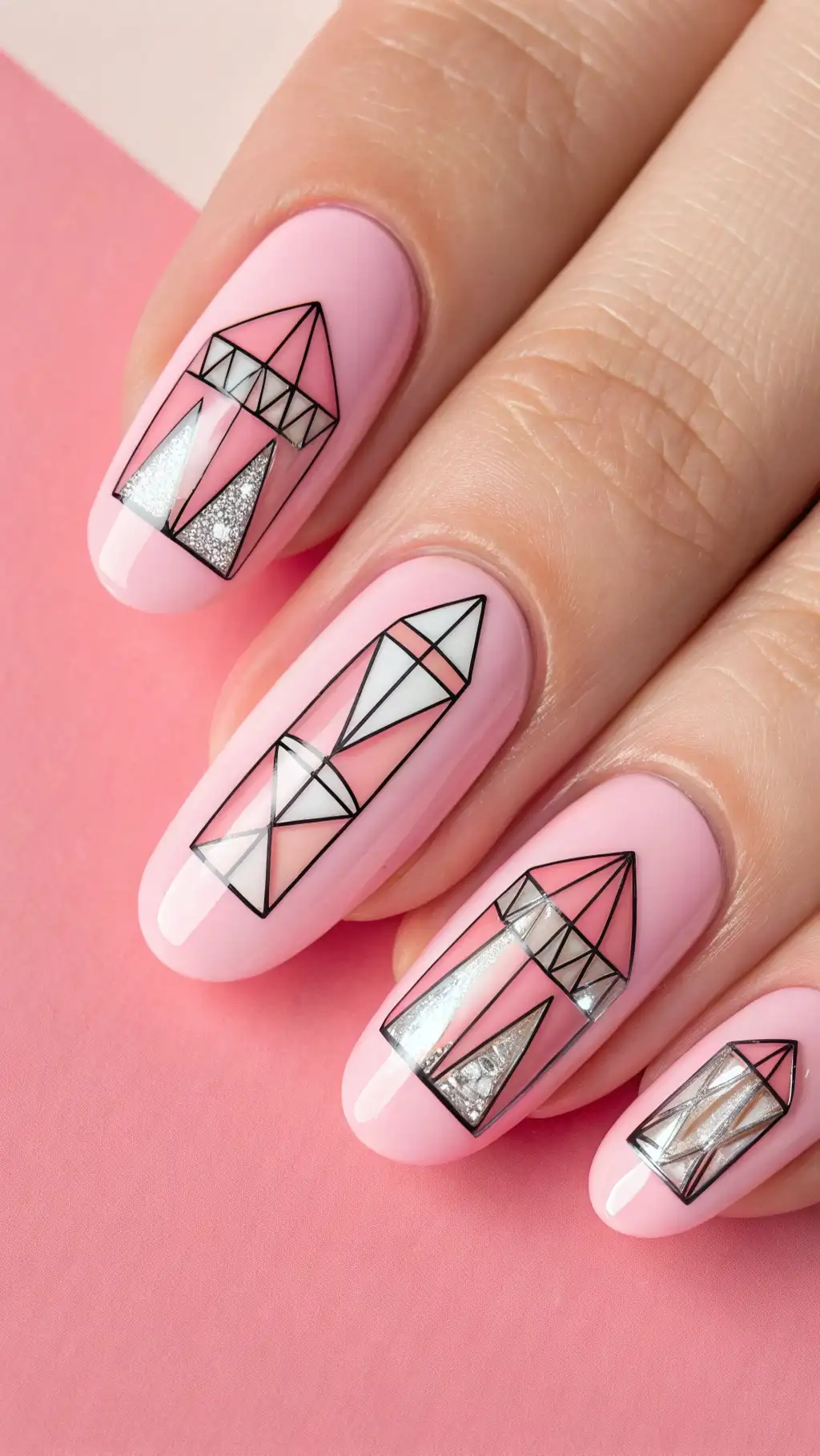 Pink Crystal Prisms