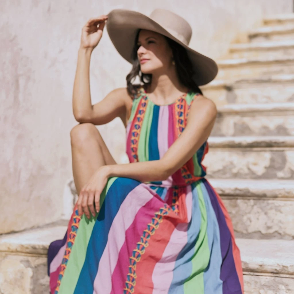 Rainbow Stripes and Sun-Kissed Style Versatile Summer Elegance