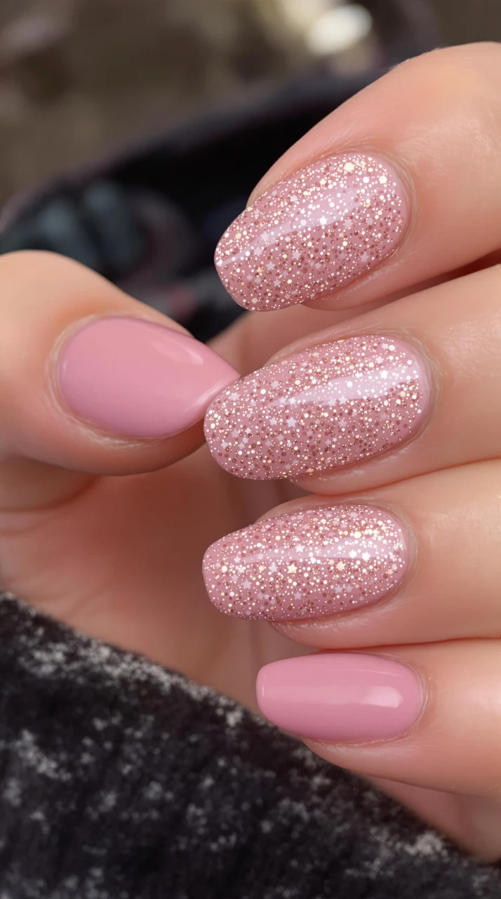 Rosé Sparkle Dreams – Blush Pink with a Glittering Twist