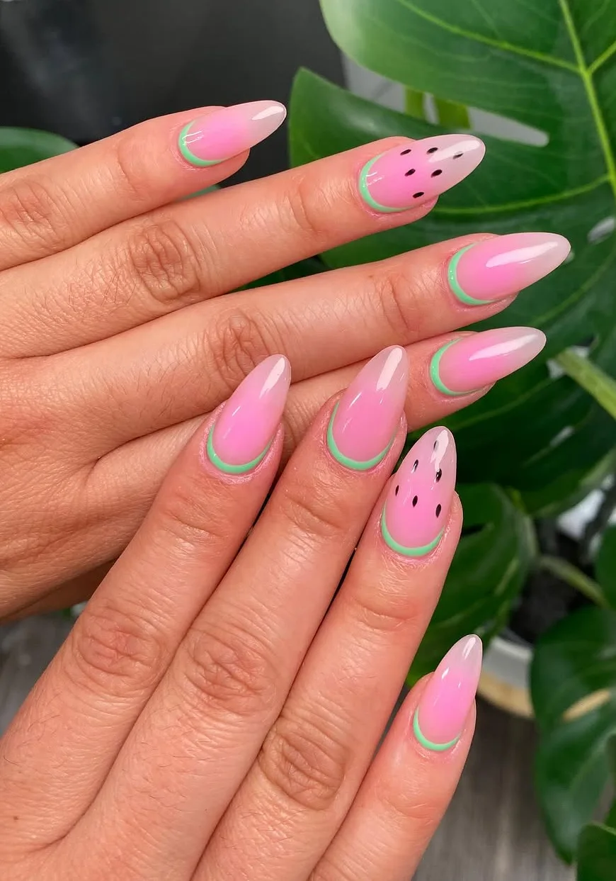 Watermelon Bliss Sweet Summer Nails