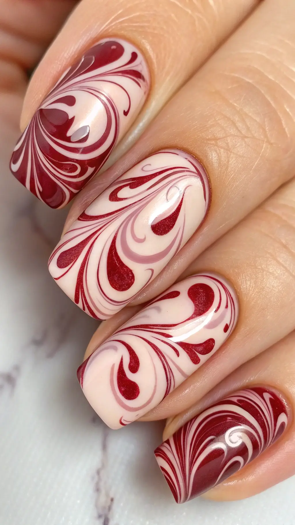 Wine-Inspired Marble Swirls