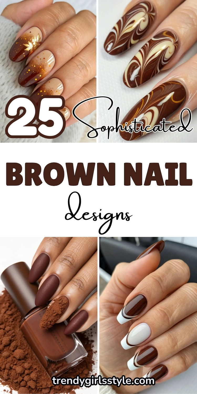 25 Sophisticated Brown Nail Designs for a Chic New Look
