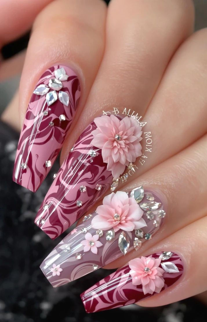 3D Florals with Jewel-Like Elegance