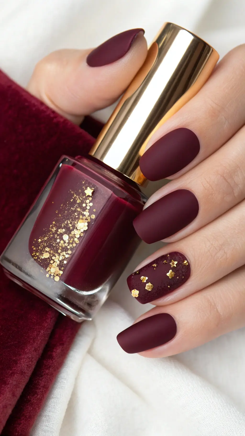 Velvet Texture Maroon