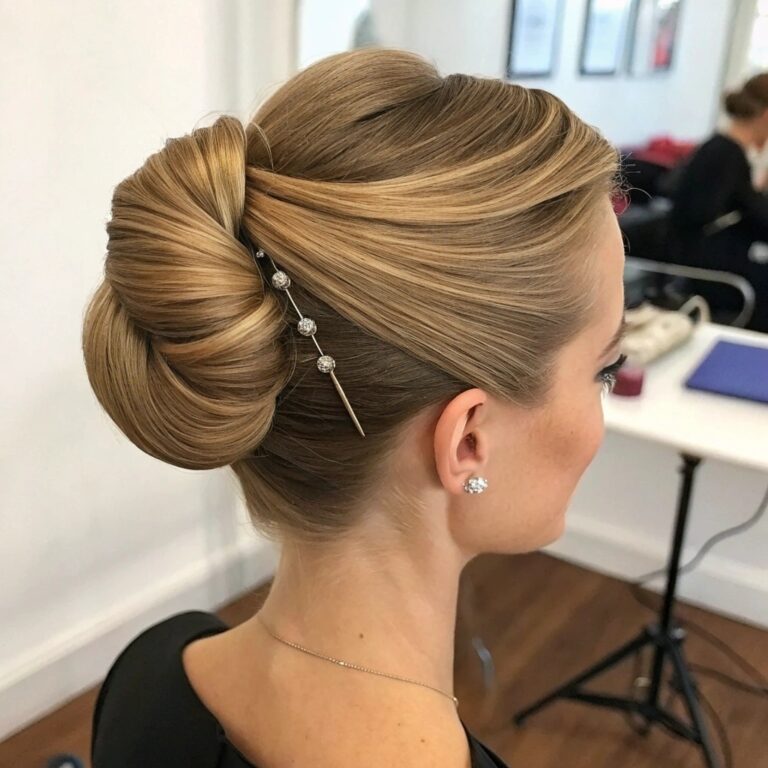 Modern French twist hairstyle
