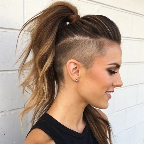 The High Ponytail with Shaved Side