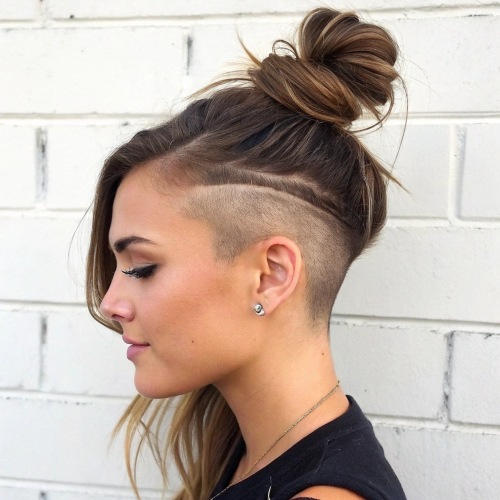 The Shaved Side with a Top Knot