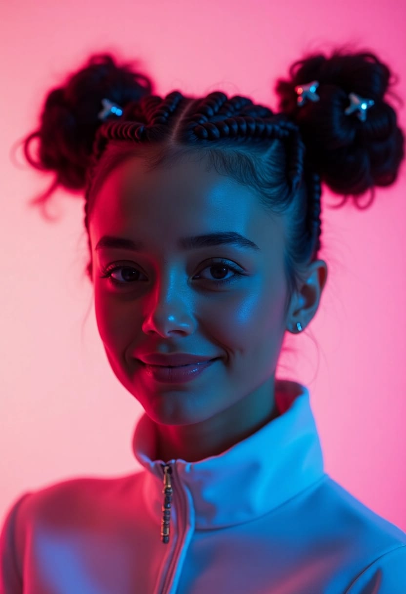 Braided Space Buns
