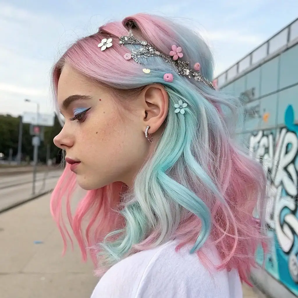 Cotton Candy Waves and Floral Charms Redefining Teenage Street Chic