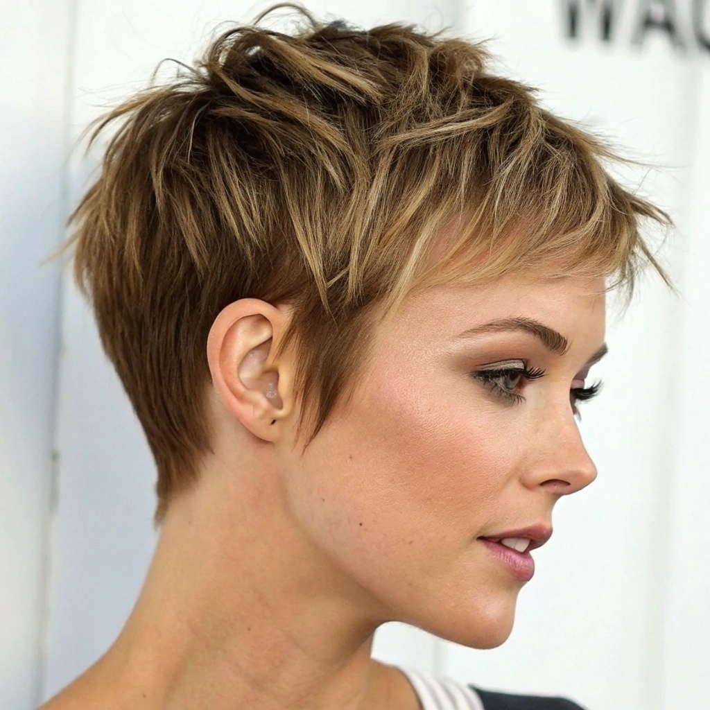 Piecey Bangs with a Shaggy Pixie