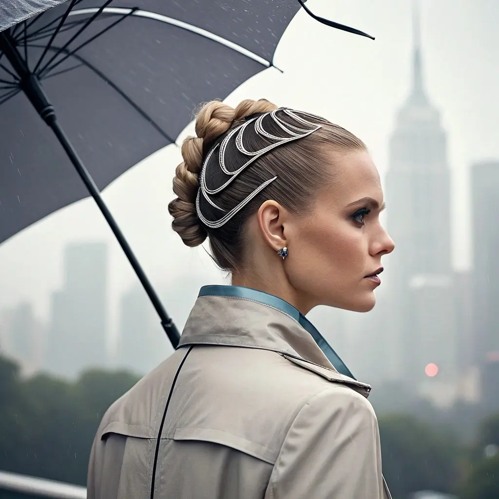 Polished & Rain-Proof Sleek Hairstyles for Stormy Days