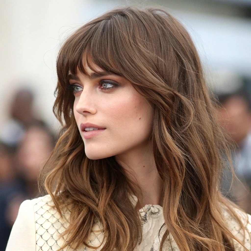 Soft Fringe with a Long Layered Cut