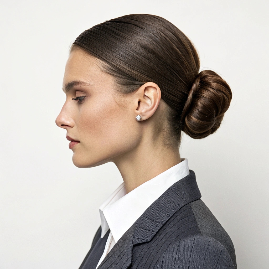 The Classic Low Bun – Sleek and Professional