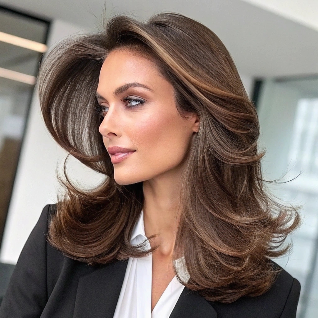 The Voluminous Blowout – Glamorous Yet Professional
