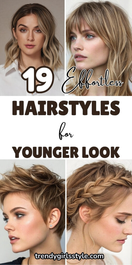 19 Effortless Hairstyles For Younger Look