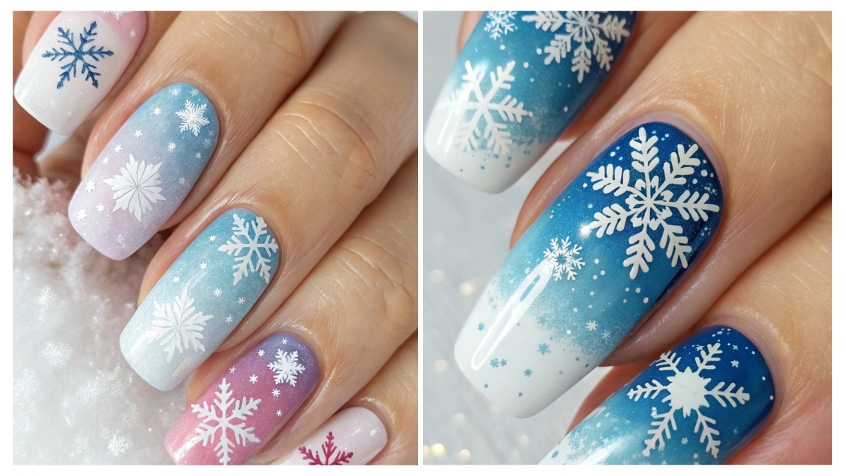 Snowflake Nail Art Ideas