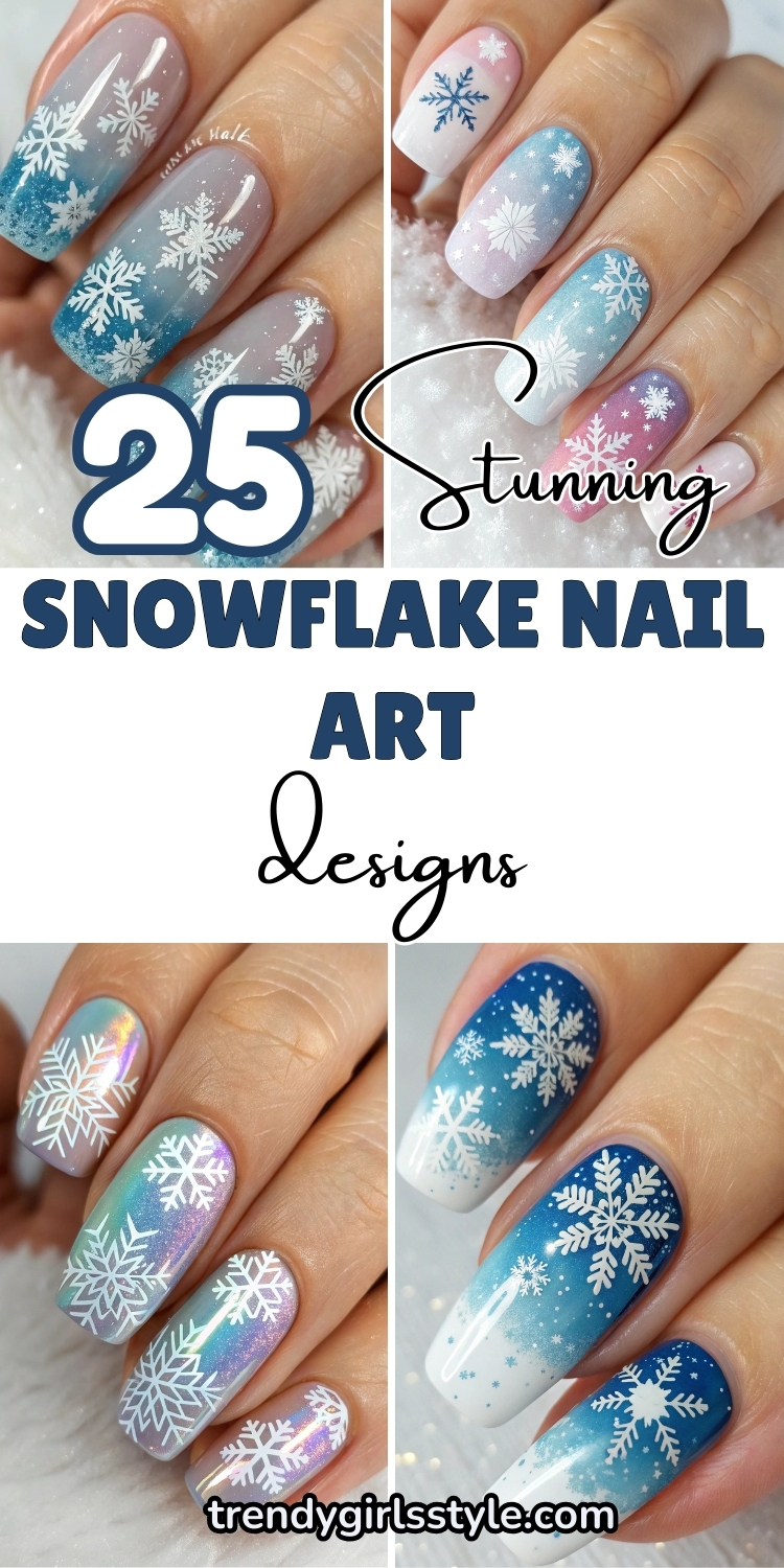 Snowflake Nail Art Ideas