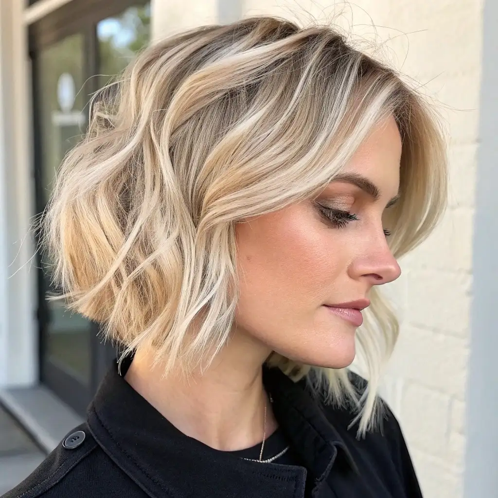 Blonde Beach Waves The Effortless Elegance of Messy Short Hairstyles