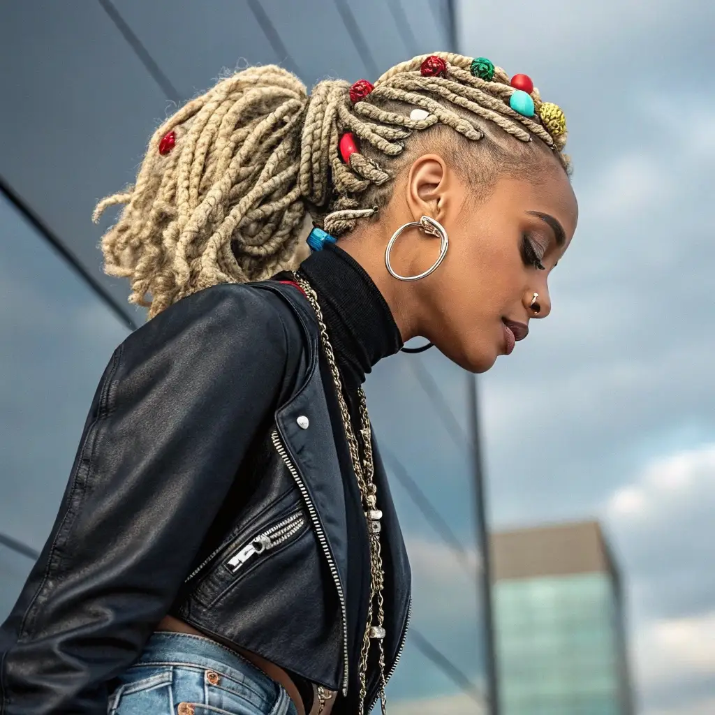 Blonde Locs High Pony: A Vibrant Edge in Street Style Hair