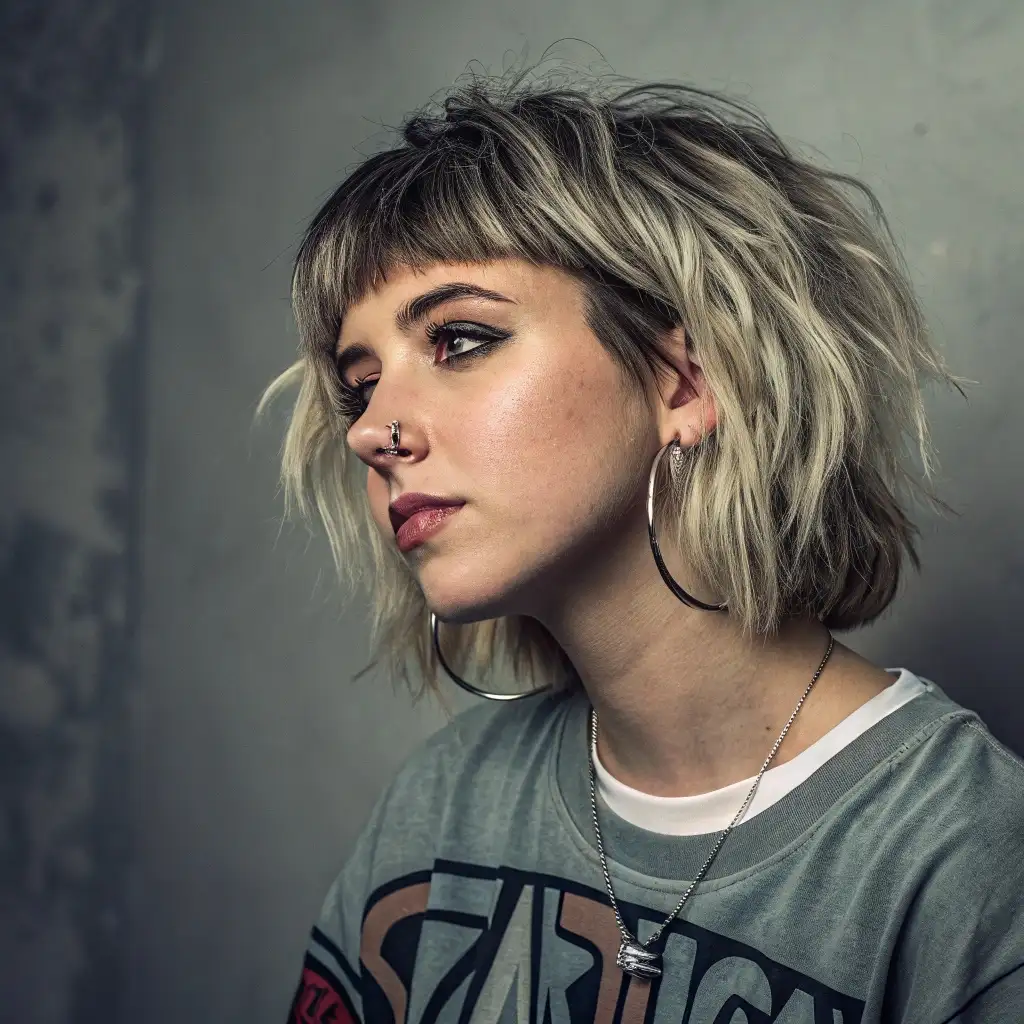 Bold & Textured: Short Layered Bob with a Modern Twist