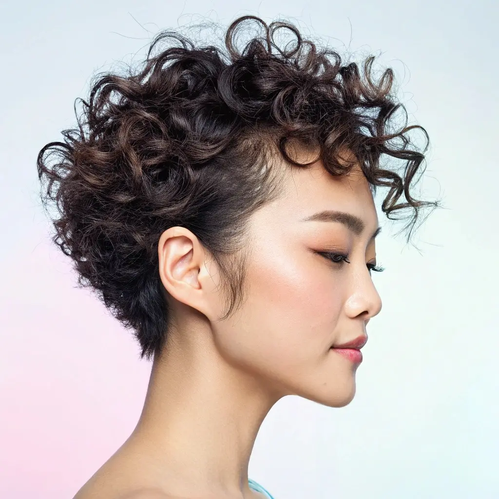 Bouncy Curls in Short Crop A Heatless Hairstyle for Minimalist Chic