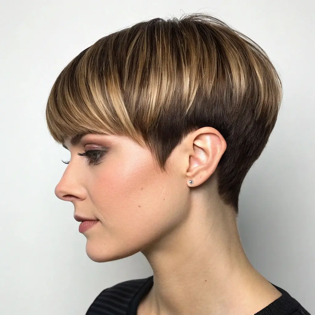 Bowl Cut with Highlights