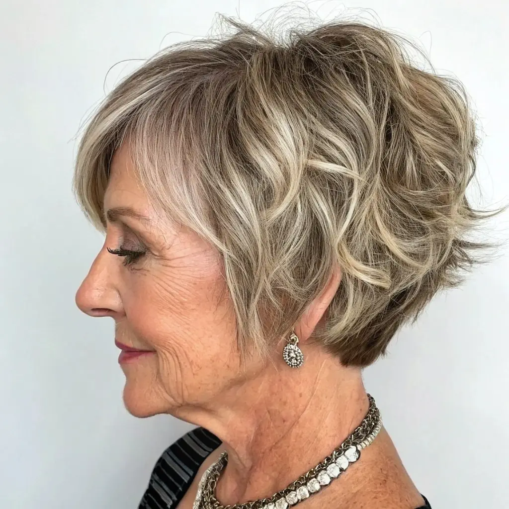 Choppy Bob with Highlights