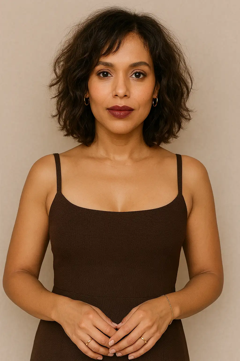 Curly Bob with Soft Layers – Effortlessly Stylish Medium-Length Summer Haircut