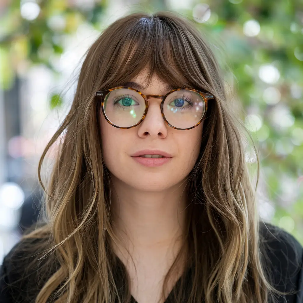 Curtain Bangs with Long Hair