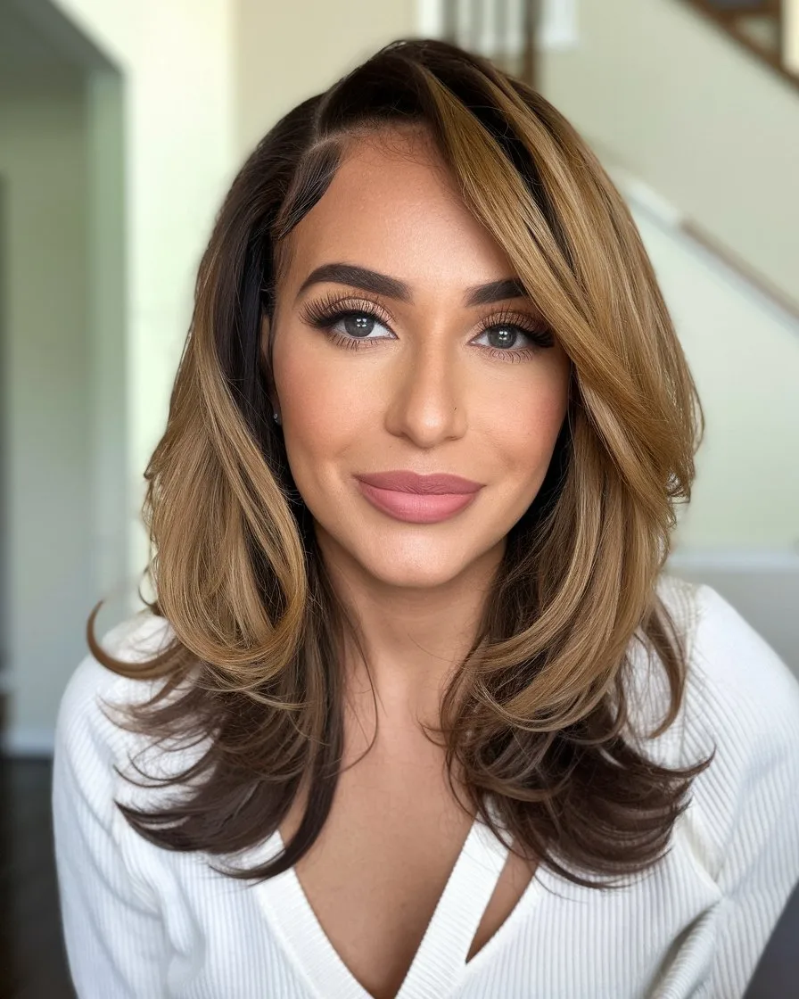 Deep Side-Swept Glamour: Strategic Asymmetrical Framing