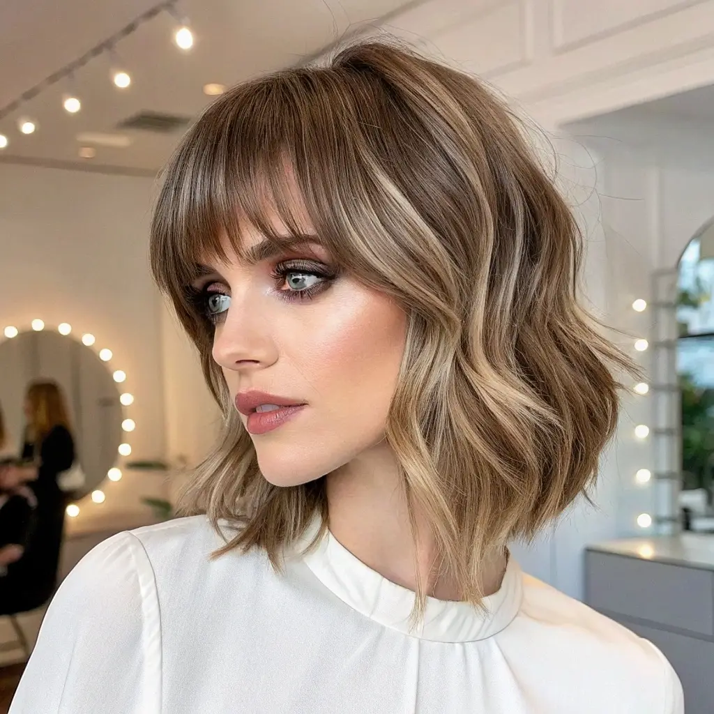 Effortless Charm Blunt Bobs with Bangs for a Bold, Timeless Look
