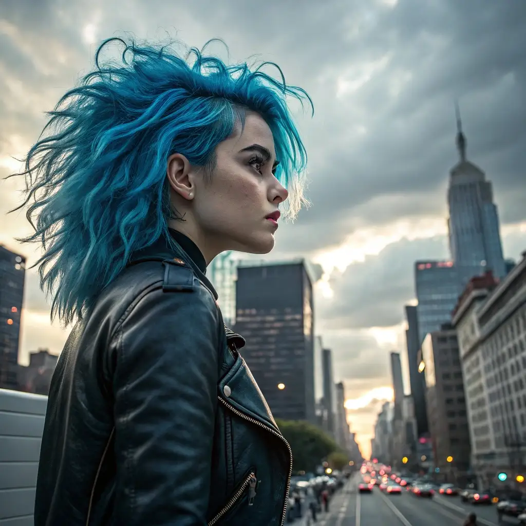 Electric Blue & Edgy E-Girl Hairstyles for the Ultimate Urban Rebel Look