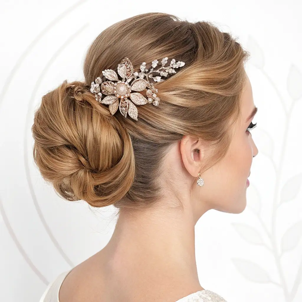 Elegant Claw Clip Hairstyles Add a Touch of Sparkle to Your Updo
