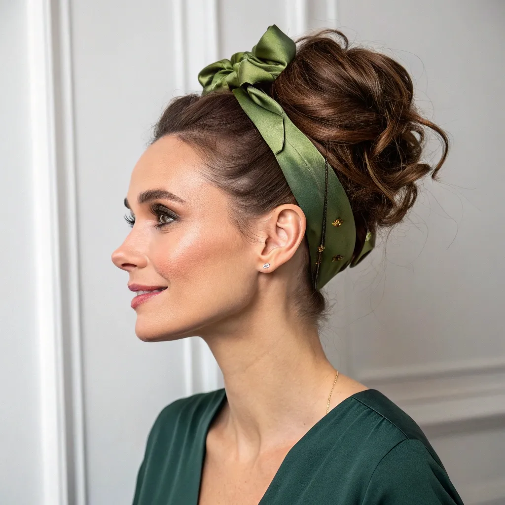 Emerald Elegance A Postpartum-Friendly Hairstyle for Refined Simplicity