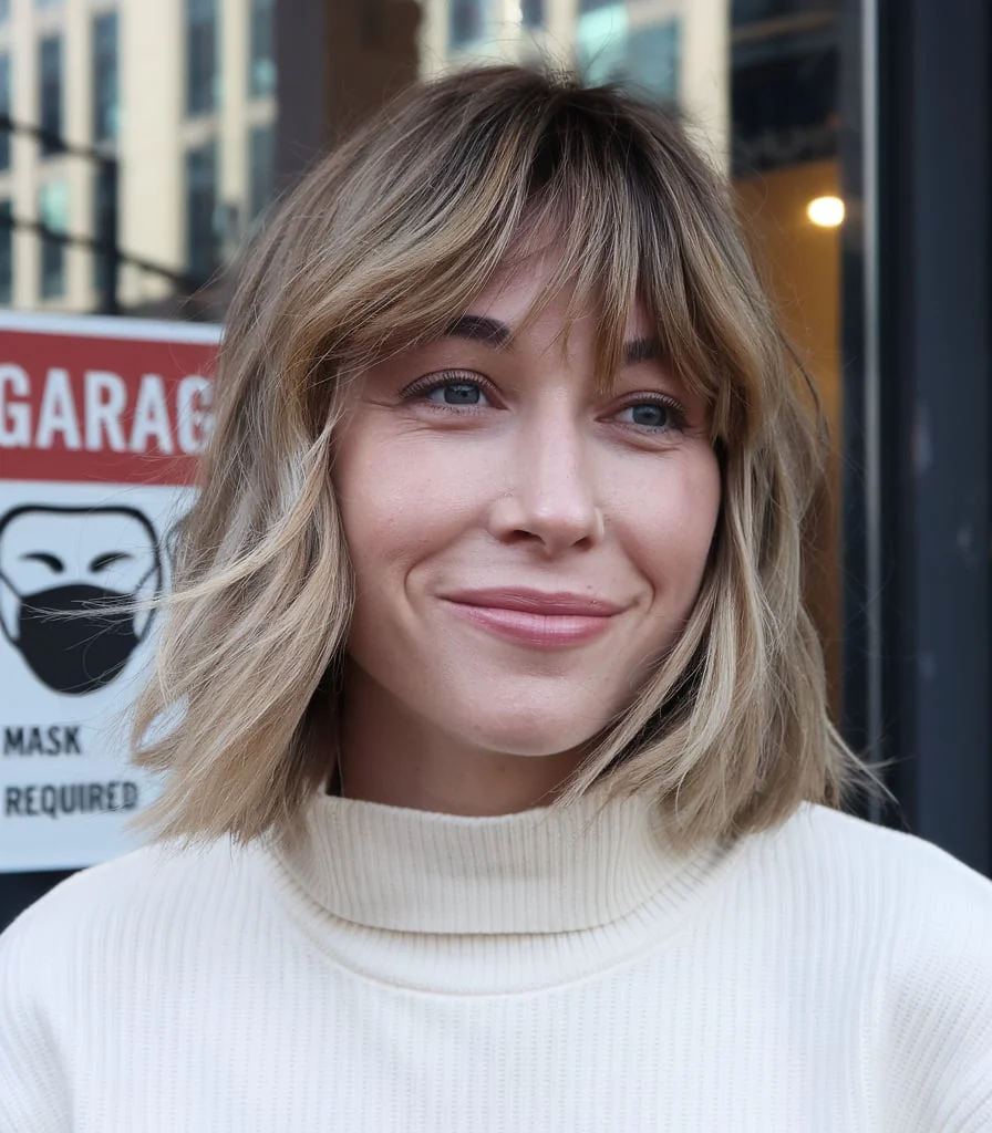 French-Cut Shag Urban Chic Solution for Broader Foreheads