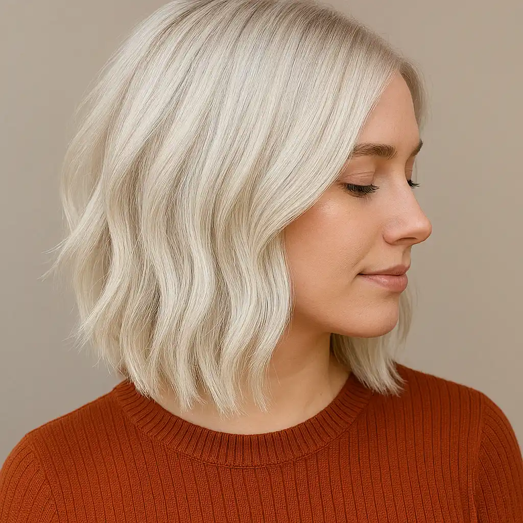 Frosted Silk Bob – Platinum Blonde Haircut That Redefines Effortless Cool