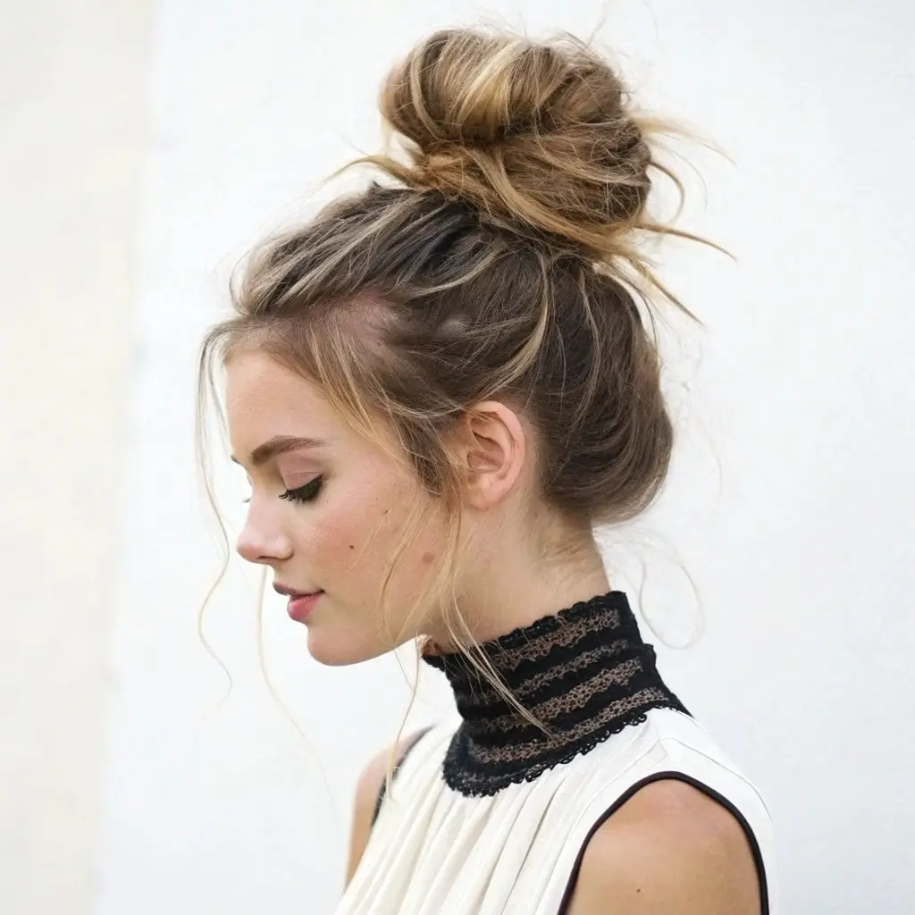 High Messy Bun