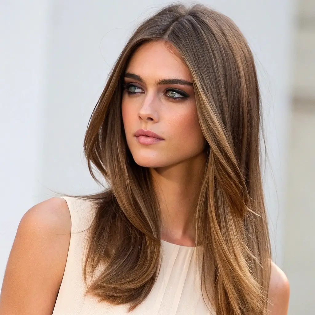 Layered Top with Long, Straight Ends