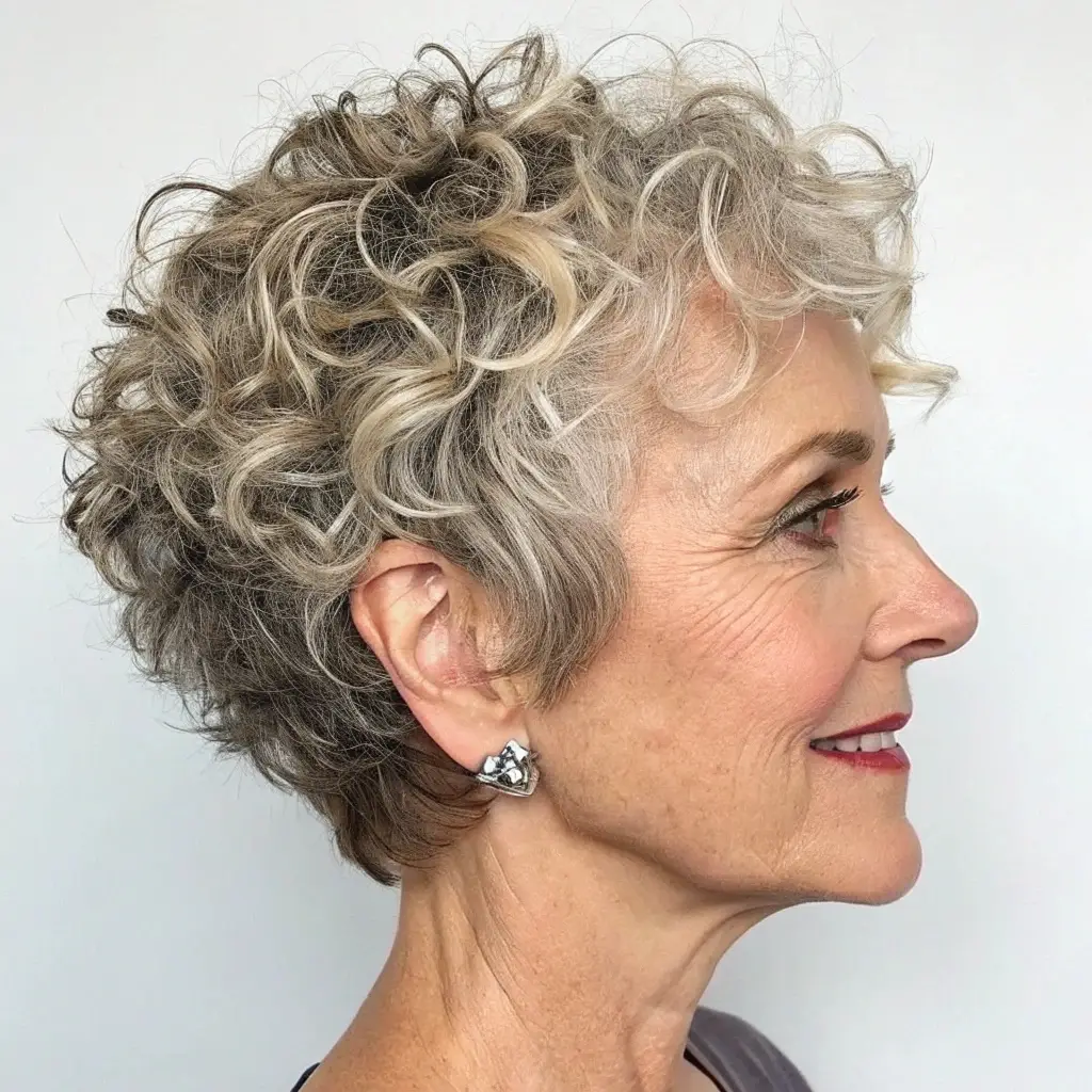 Messy Curly Pixie