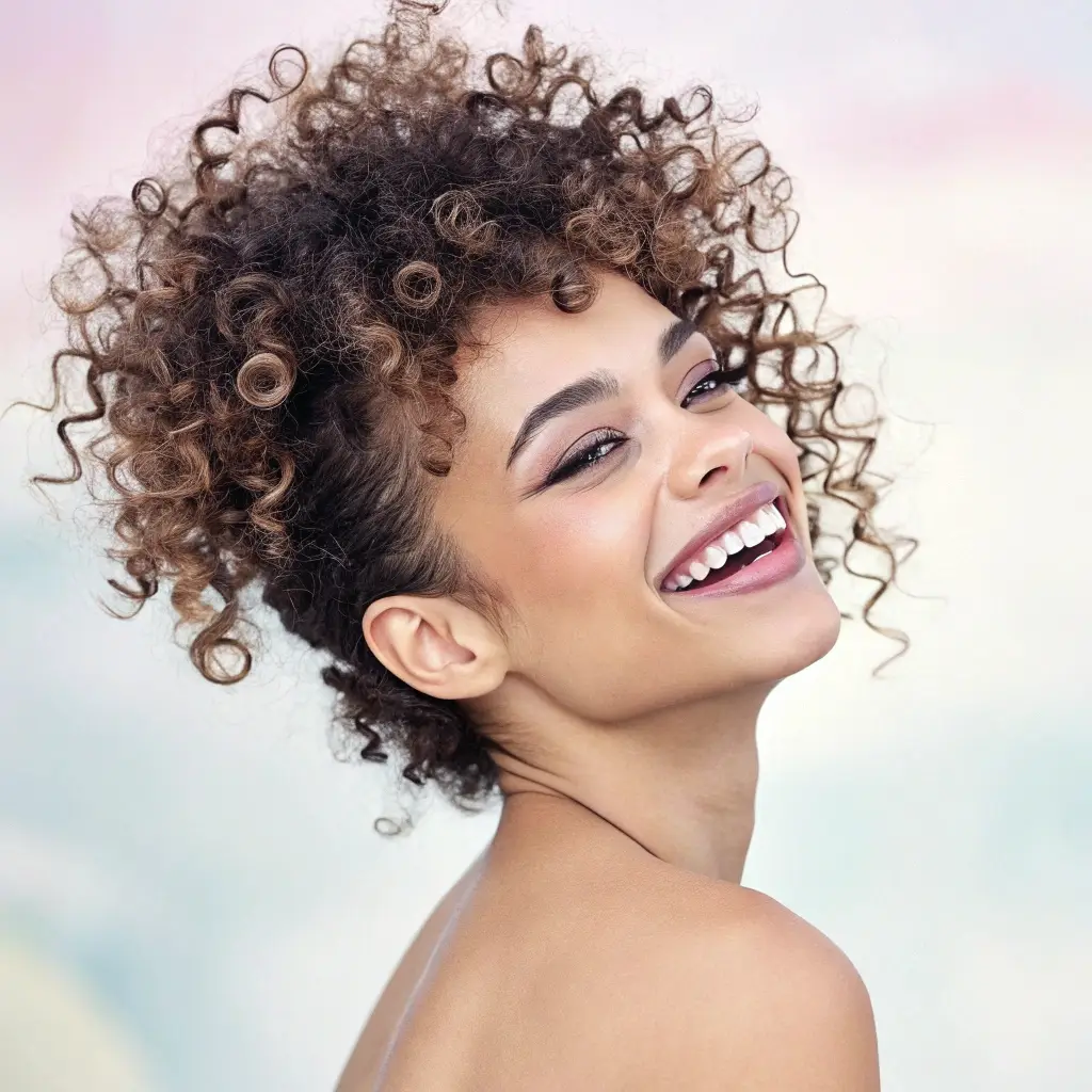 Radiant Curls in High Updo A Heatless Hairstyle for Effortless Joy