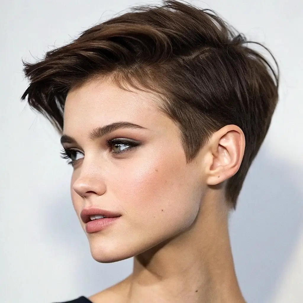 Side-Parted Pixie Cut