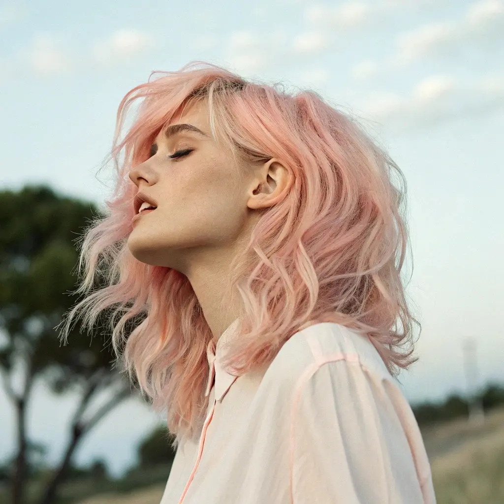 Soft Pink Waves & Effortless Style: E-Girl Hairstyles for a Dreamy, Trendy Look