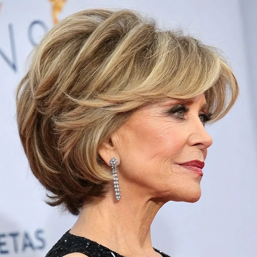 Textured Bob with a Deep Side Part