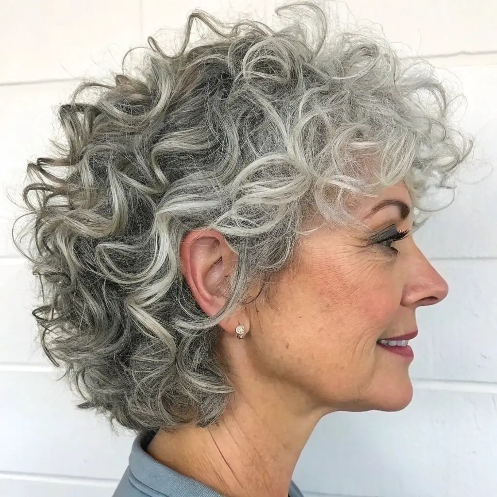 The Curly Silver Shag
