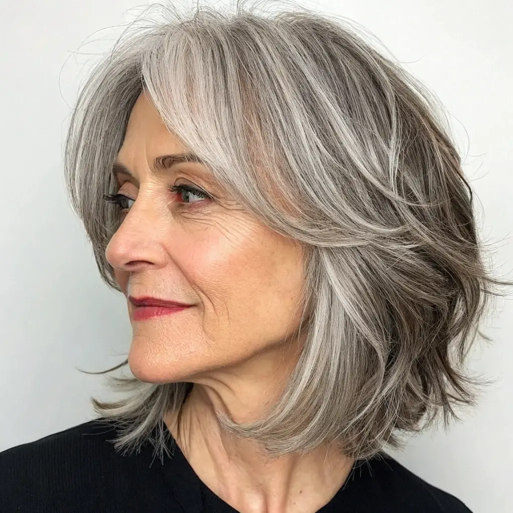 The Textured Bob with Side Bangs