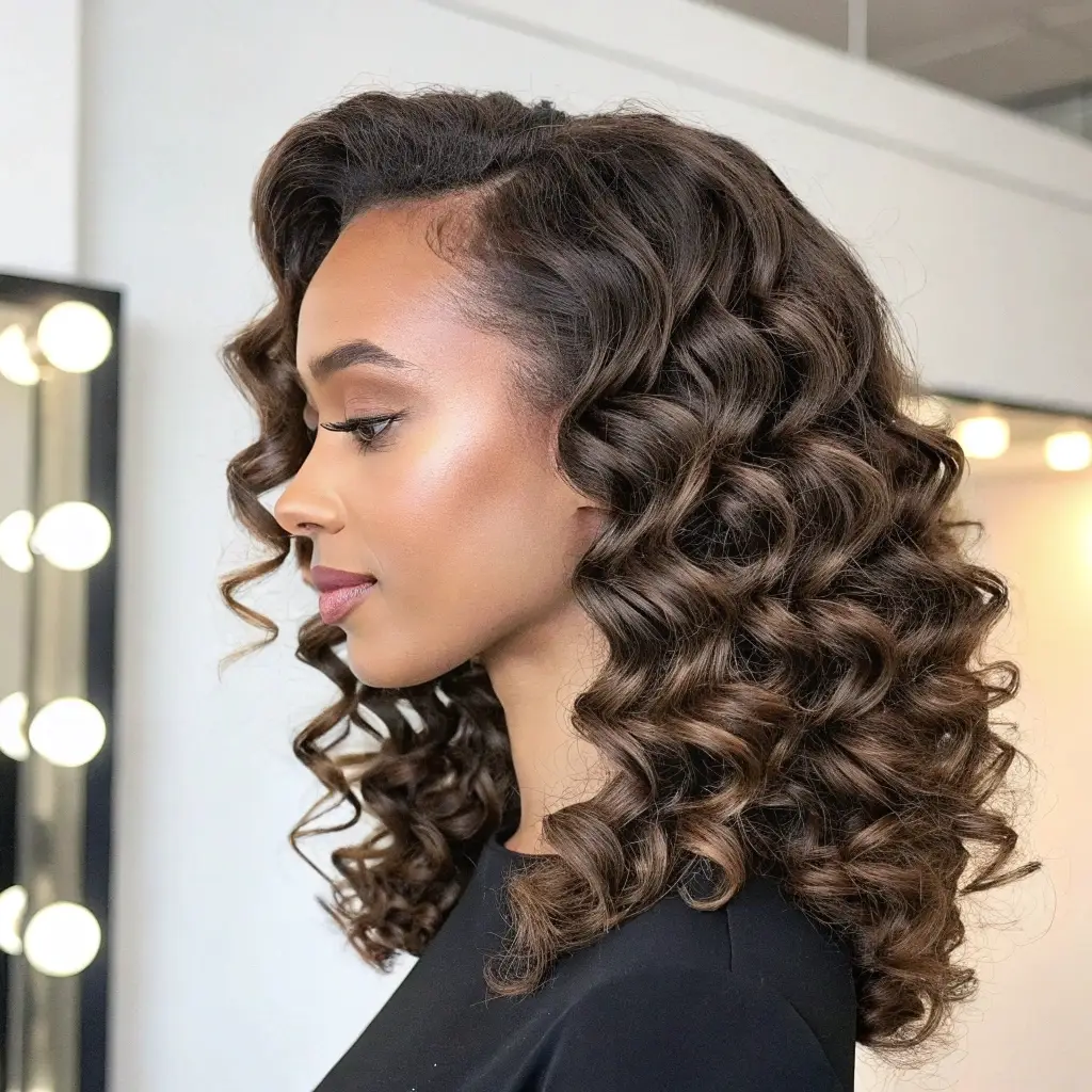 Twist-Out on Blown-Out Hair