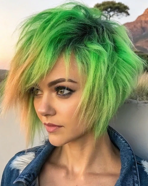 Vibrant Layers & Bold Colors: Short Layered Hairstyles for Girls Who Dare to Stand Out