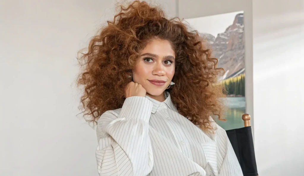 Voluminous Curls in Full Glory A Heatless Hairstyle for Natural Radiance