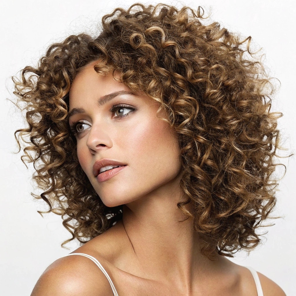 Curly Shoulder Cut with Defined Shape